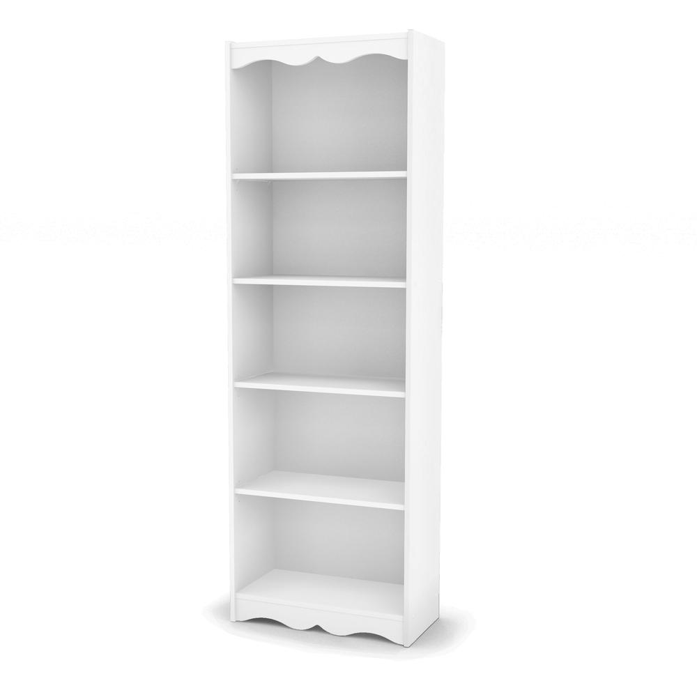 Hawthorn 72" Tall Bookcase in Frost White. Picture 1