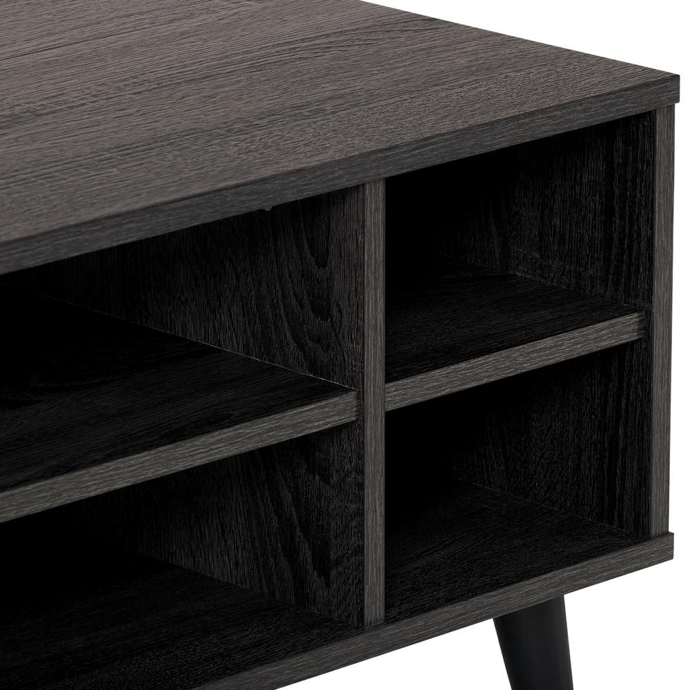 CorLiving Rectangle Coffee Table with Storage Dark Grey. Picture 9