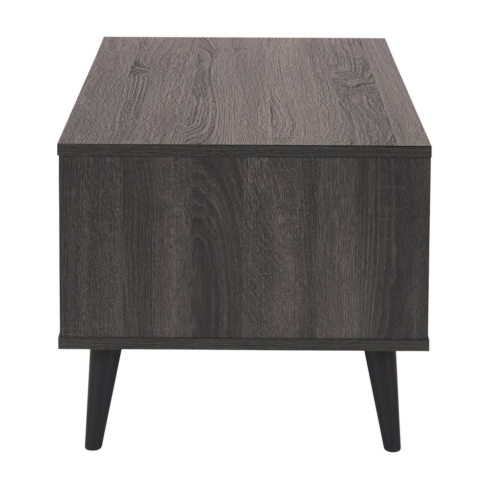 CorLiving Rectangle Coffee Table with Storage Dark Grey. Picture 3