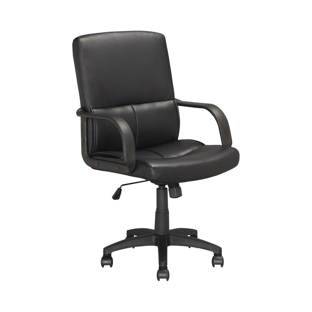 Workspace Office Chair in Black Leatherette. The main picture.