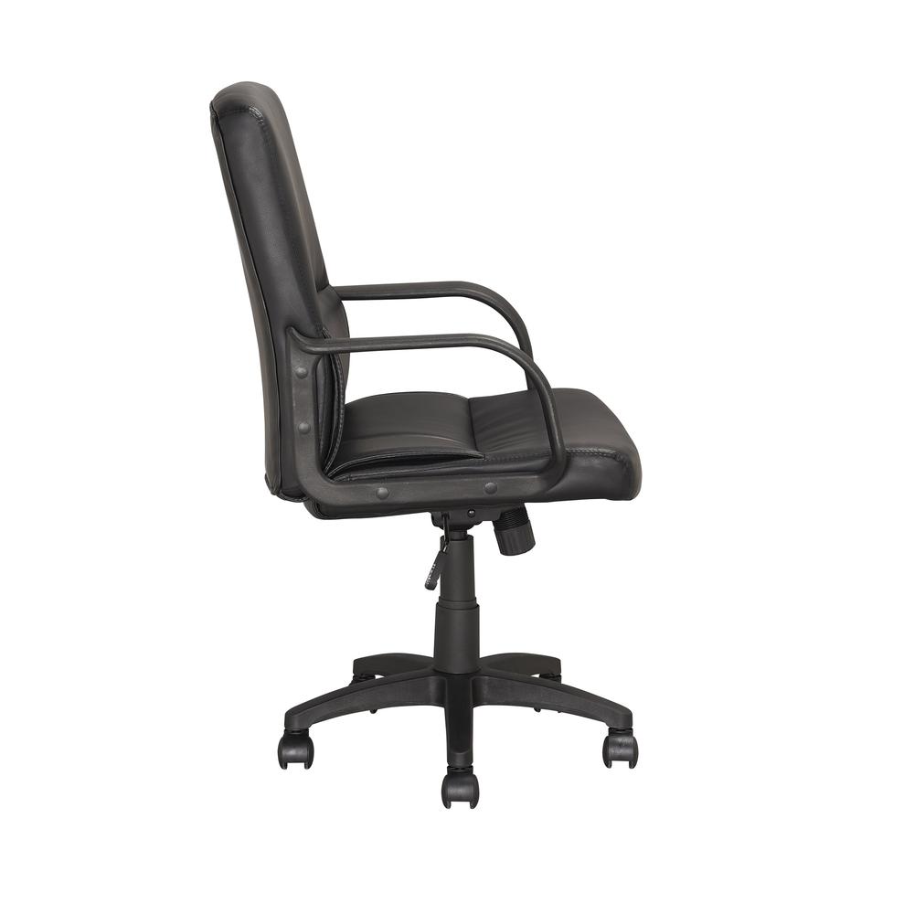 Workspace Office Chair in Black Leatherette. Picture 4