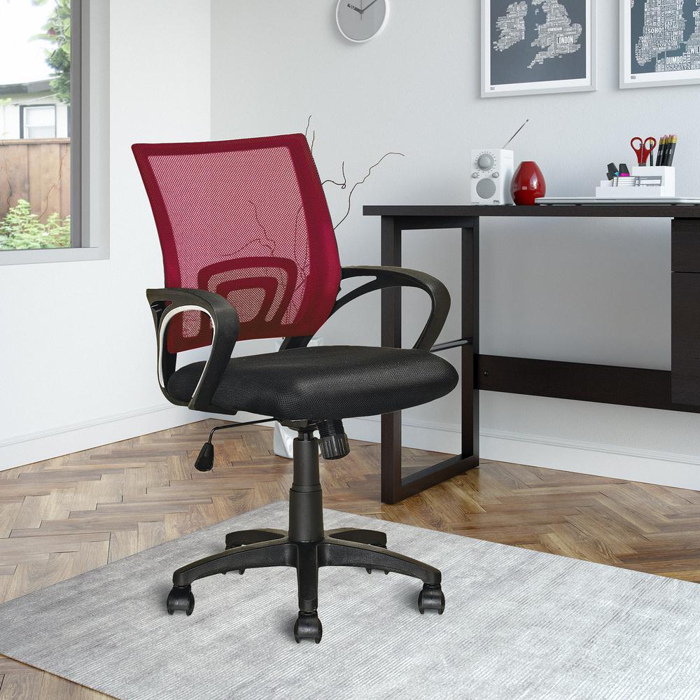 Workspace Maroon Mesh Back Office Chair. Picture 4