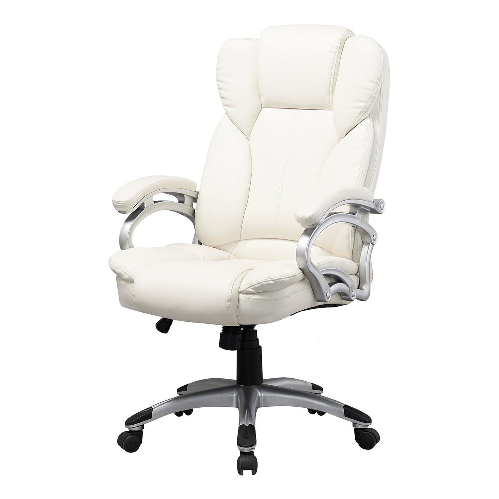 Workspace Executive Office Chair in White Leatherette. Picture 2