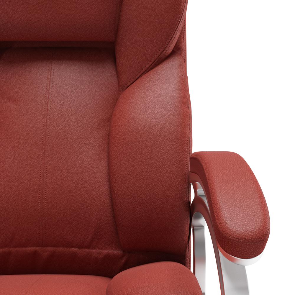 Executive Office Chair in Brick Red Leatherette. Picture 6