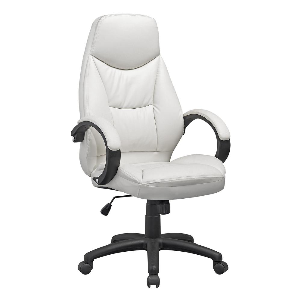 Workspace Executive Office Chair in White Leatherette. Picture 1