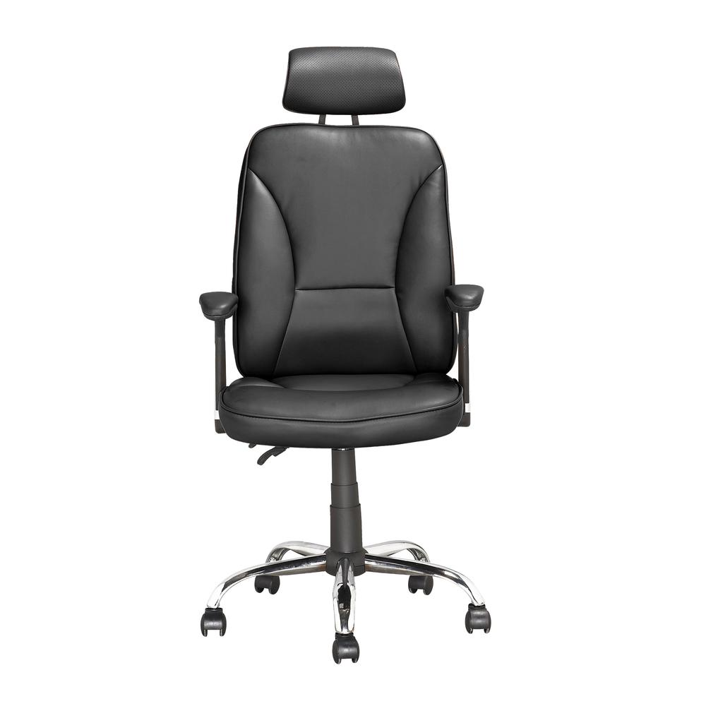 Workspace Executive Reclining Office Chair in Black Leatherette. Picture 2