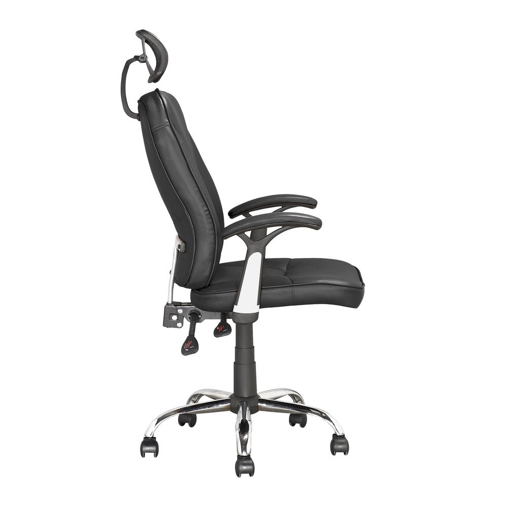 Workspace Executive Reclining Office Chair in Black Leatherette. Picture 3