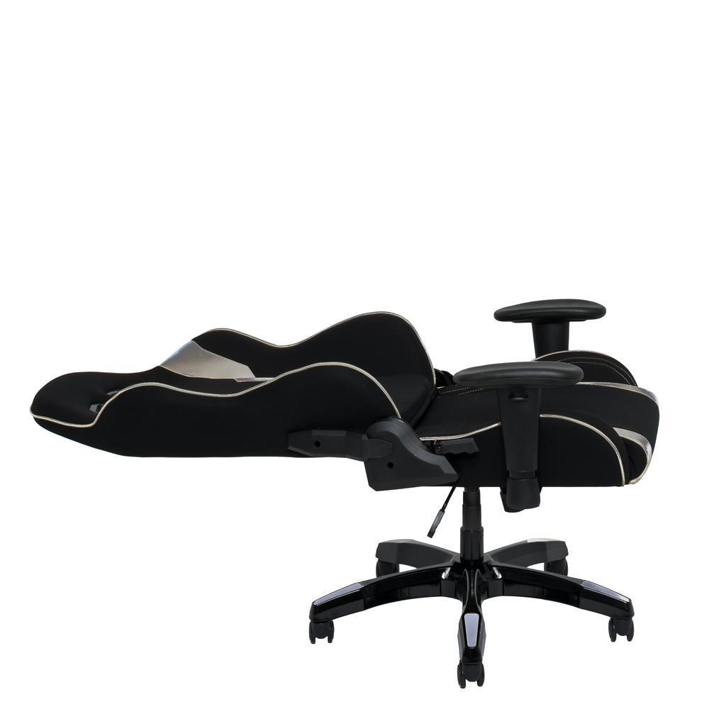 Black and Silver High Back Ergonomic Gaming Chair. Picture 4