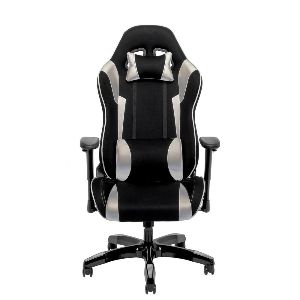 Black and Silver High Back Ergonomic Gaming Chair. Picture 6
