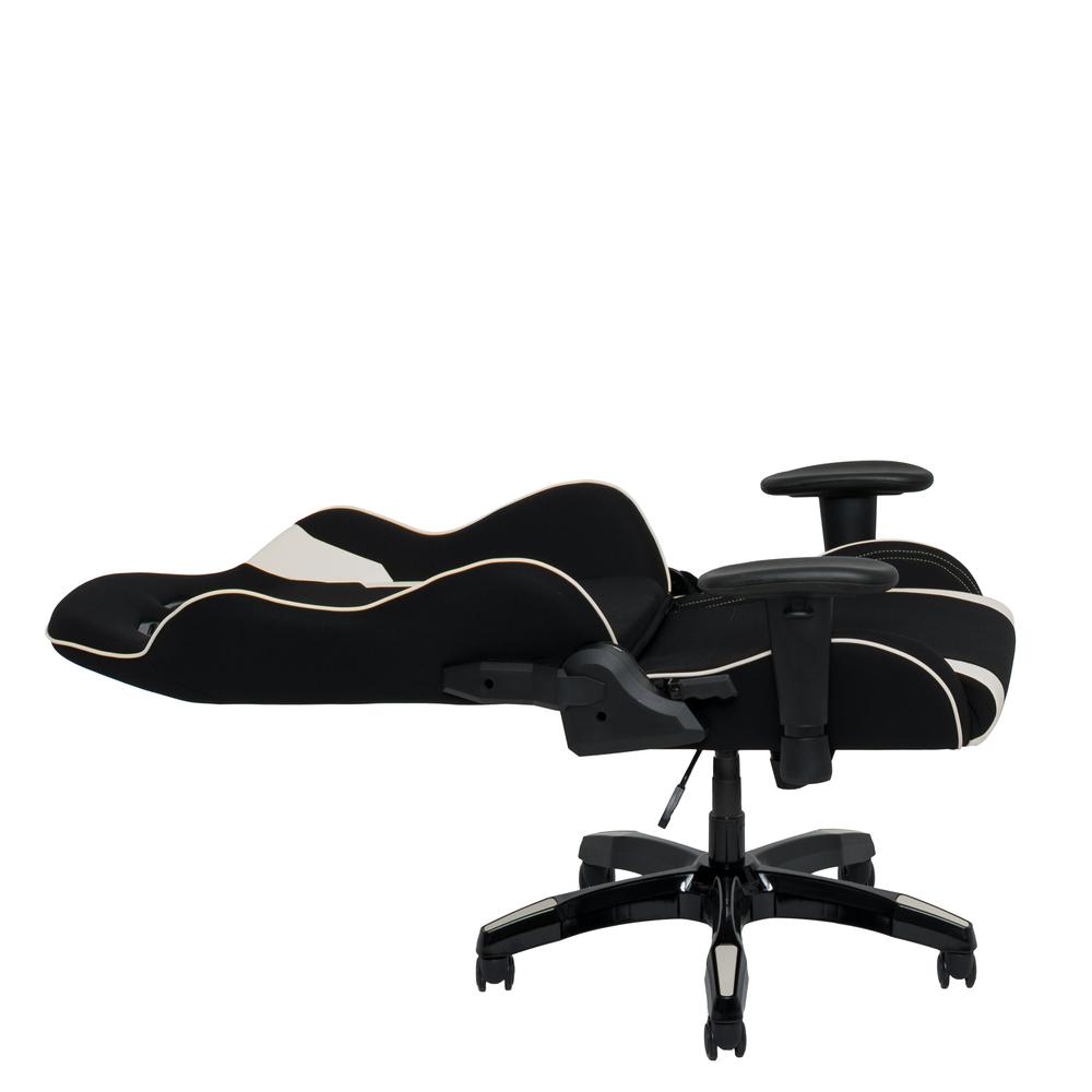 Black and White High Back Ergonomic Gaming Chair. Picture 4