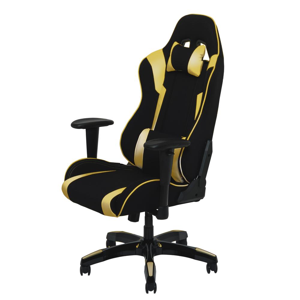 Black and Gold High Back Ergonomic Gaming Chair. Picture 2