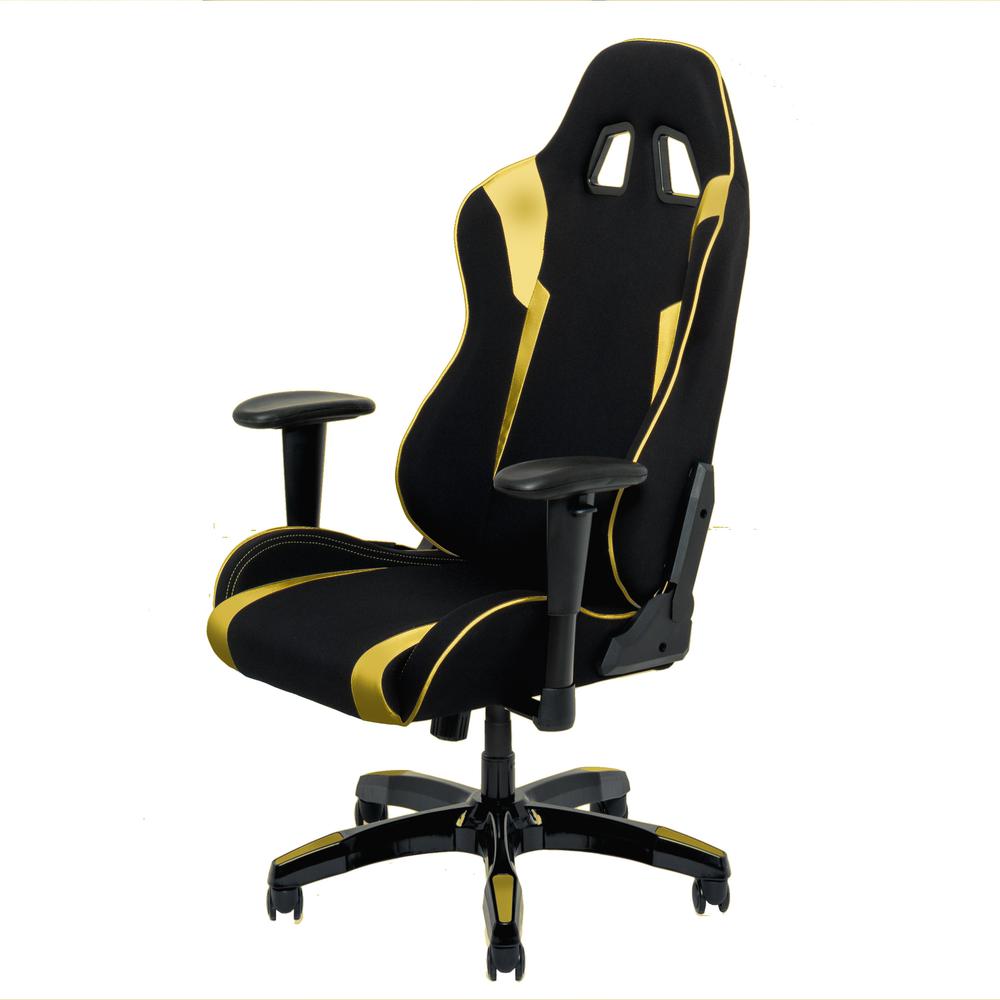 Black and Gold High Back Ergonomic Gaming Chair. Picture 3
