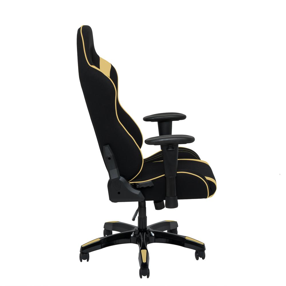 Black and Gold High Back Ergonomic Gaming Chair. Picture 5