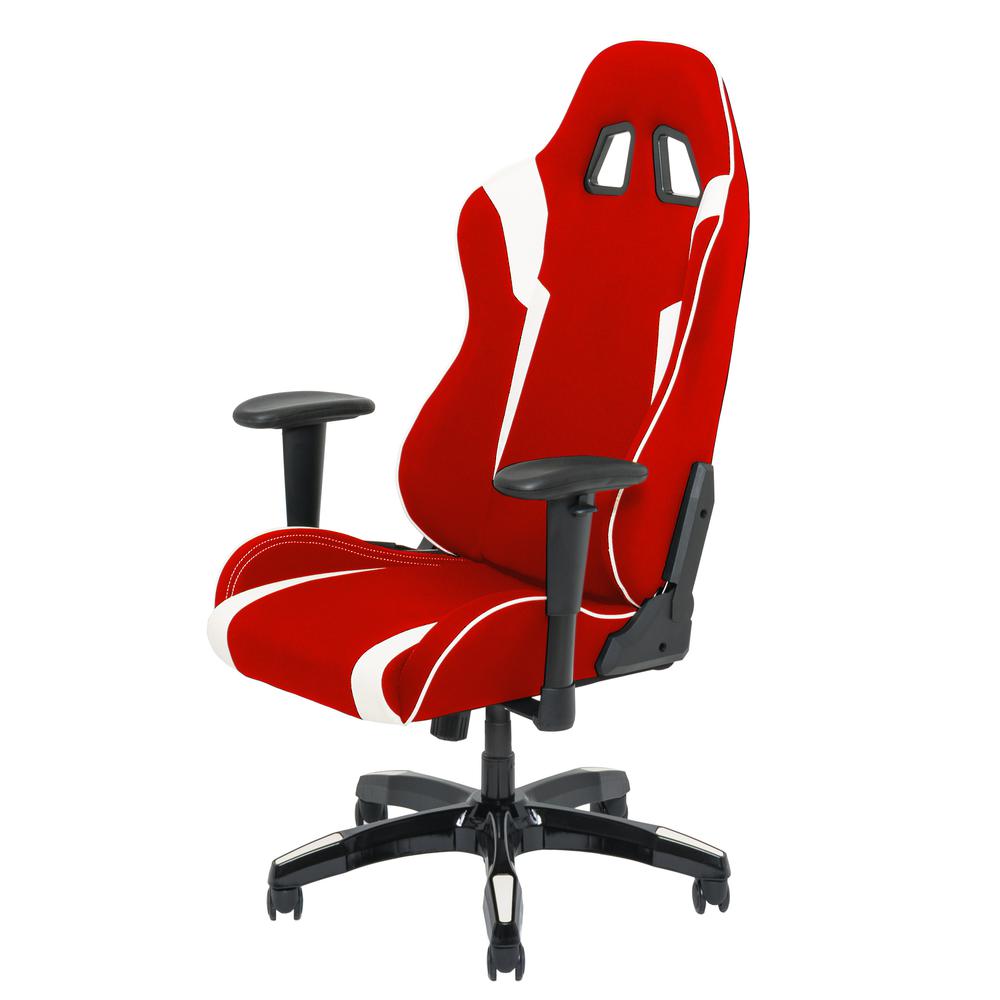 Red and White High Back Ergonomic Gaming Chair. Picture 3