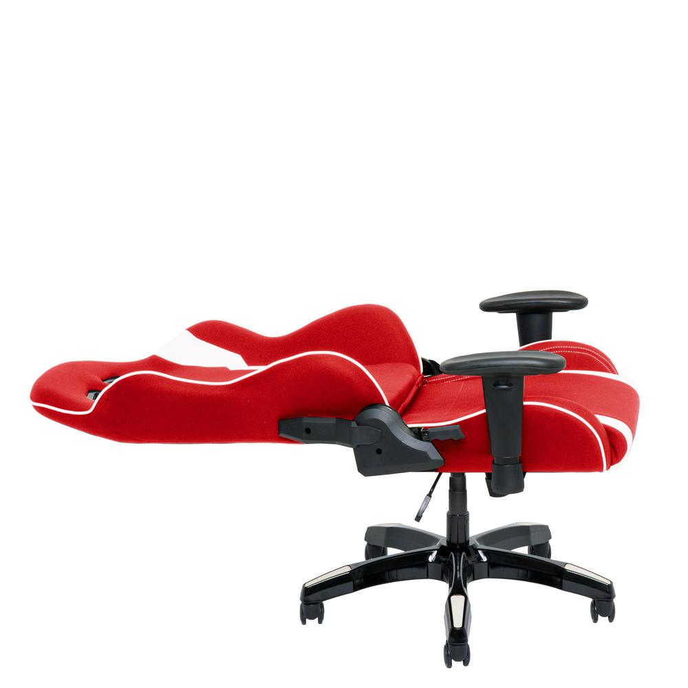 Red and White High Back Ergonomic Gaming Chair. Picture 4