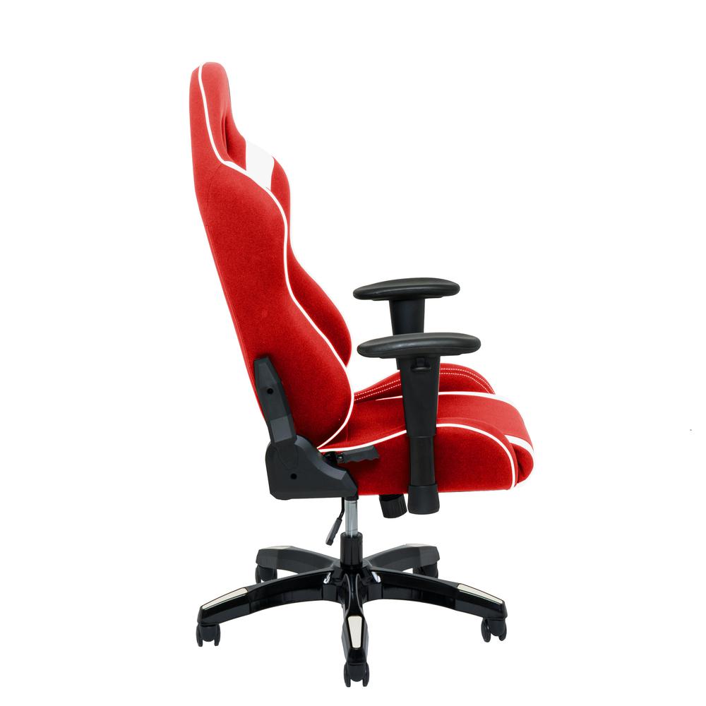 Red and White High Back Ergonomic Gaming Chair. Picture 5
