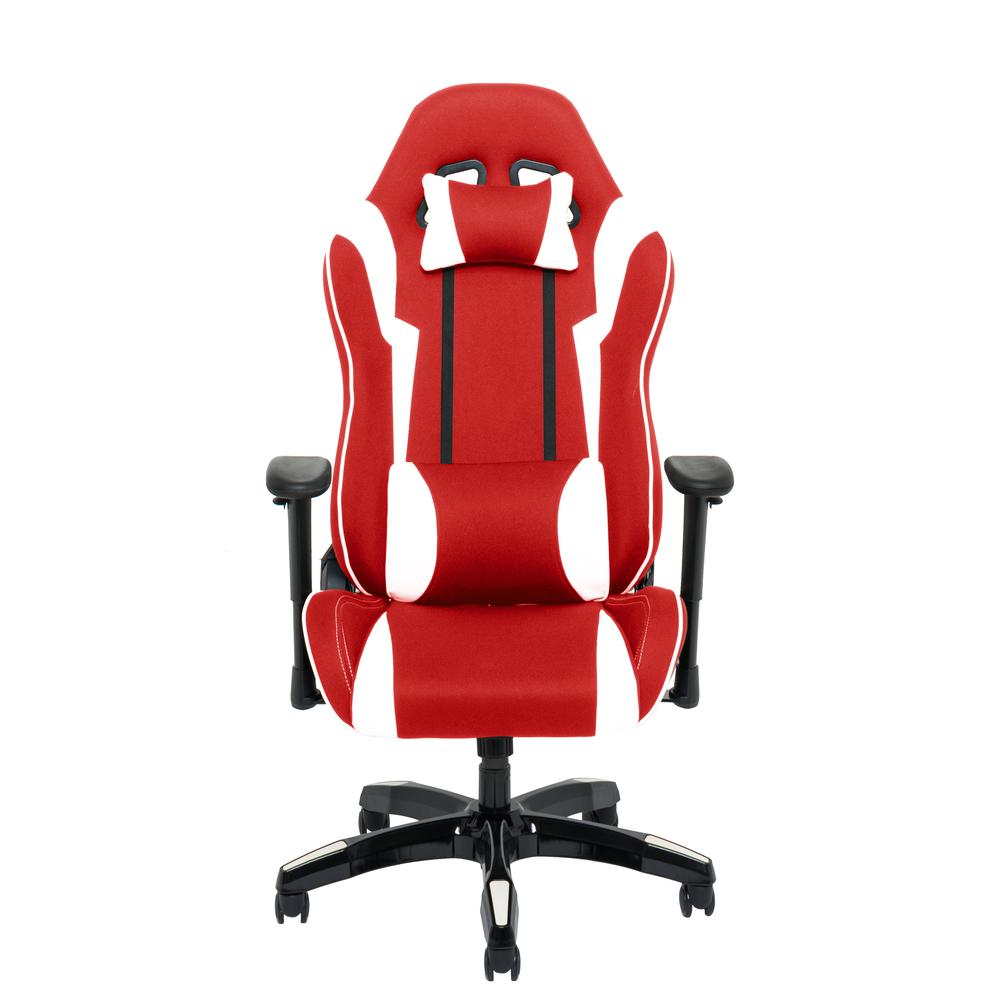 Red and White High Back Ergonomic Gaming Chair. Picture 6
