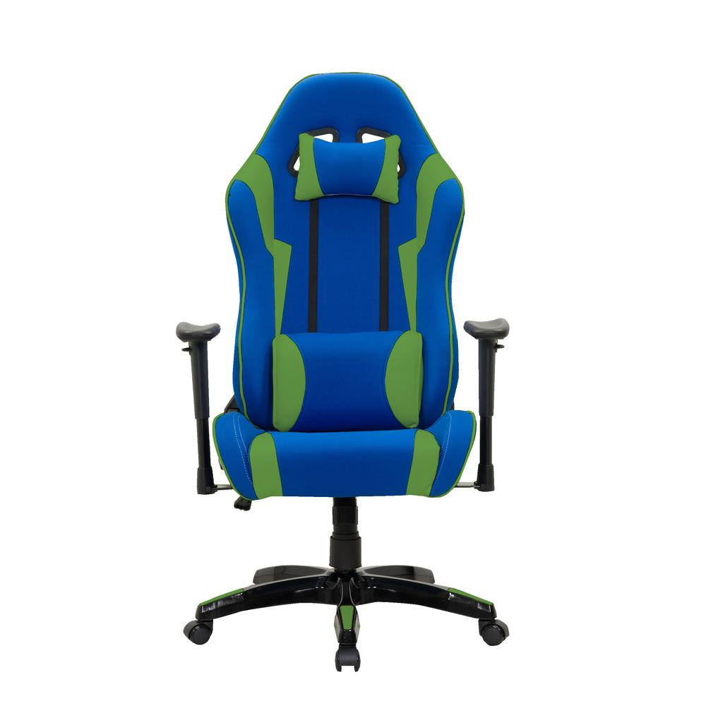 Blue and Green High Back Ergonomic Gaming Chair. Picture 6