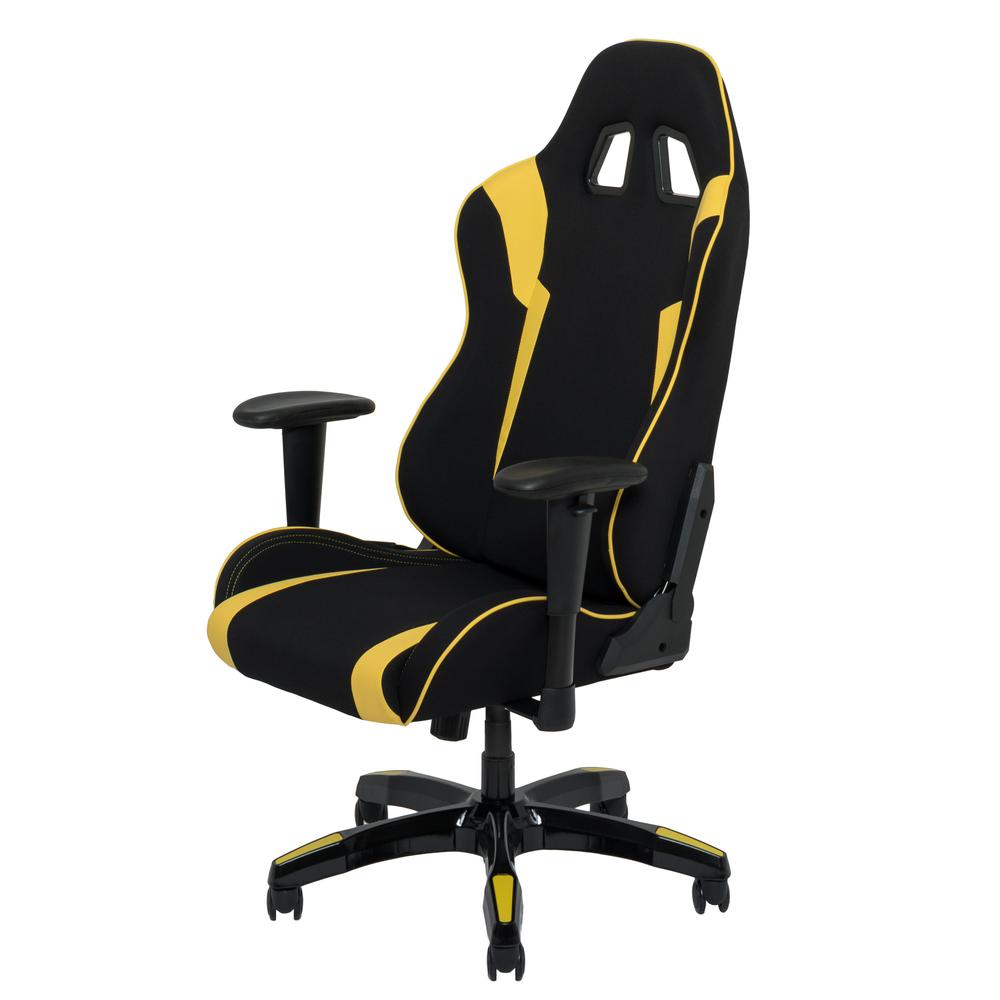 Black and Yellow High Back Ergonomic Gaming Chair. Picture 3