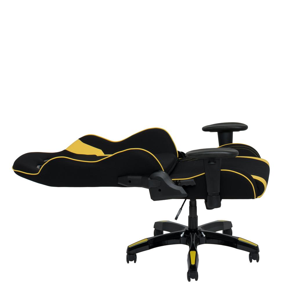 Black and Yellow High Back Ergonomic Gaming Chair. Picture 4