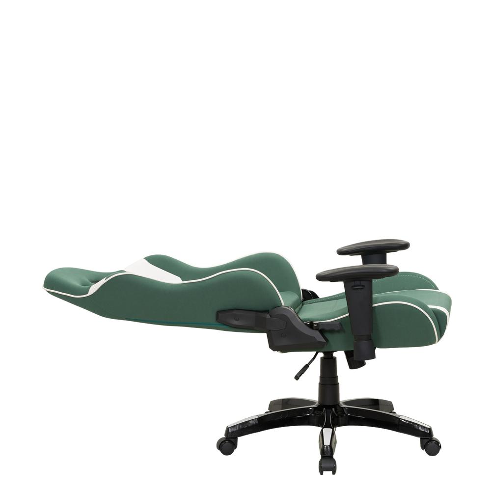 Green and White High Back Ergonomic Gaming Chair. Picture 4