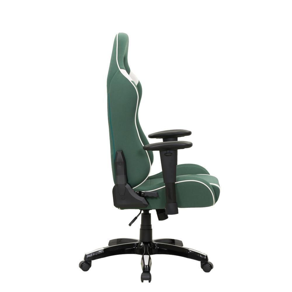 Green and White High Back Ergonomic Gaming Chair. Picture 5
