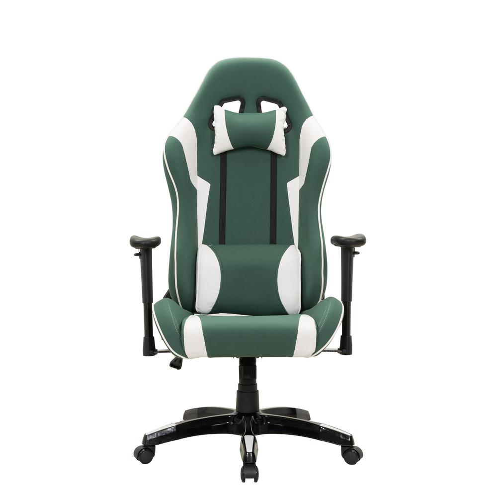 Green and White High Back Ergonomic Gaming Chair. Picture 6