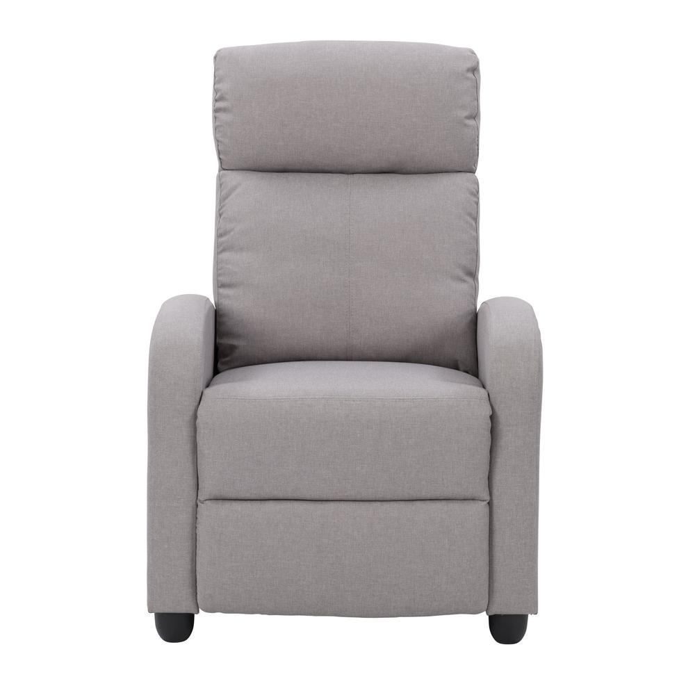 CorLiving Oren Polyester Recliner in Light Grey. Picture 1