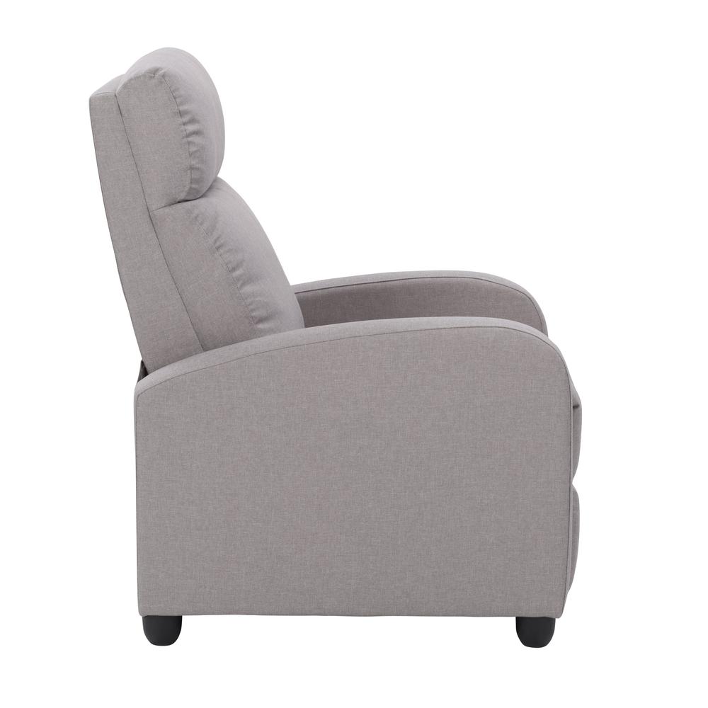 CorLiving Oren Polyester Recliner in Light Grey. Picture 7