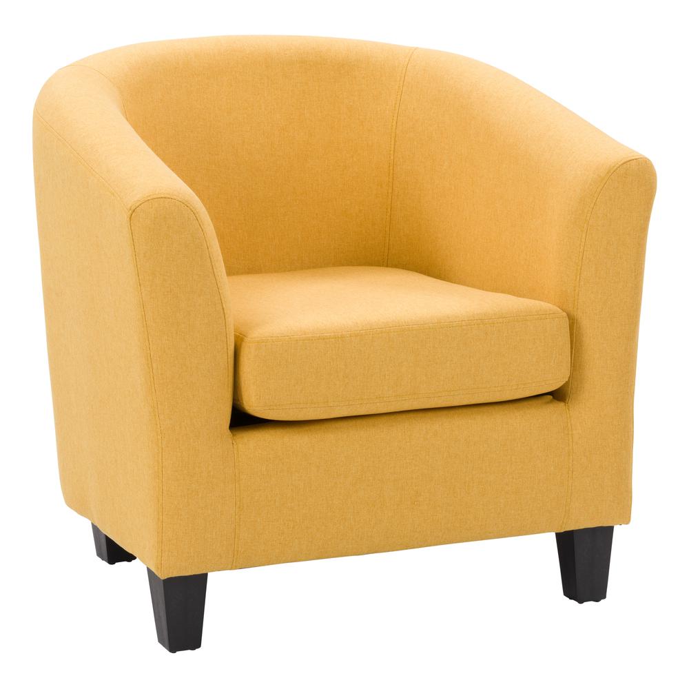 CorLiving Elwood Tub Chair in Yellow Yellow. Picture 3