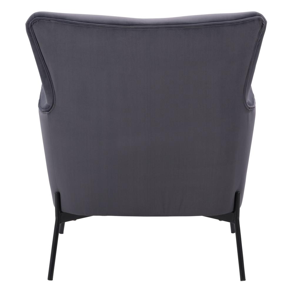 CorLiving Elwood Wingback Accent Chair in Grey Grey. Picture 6