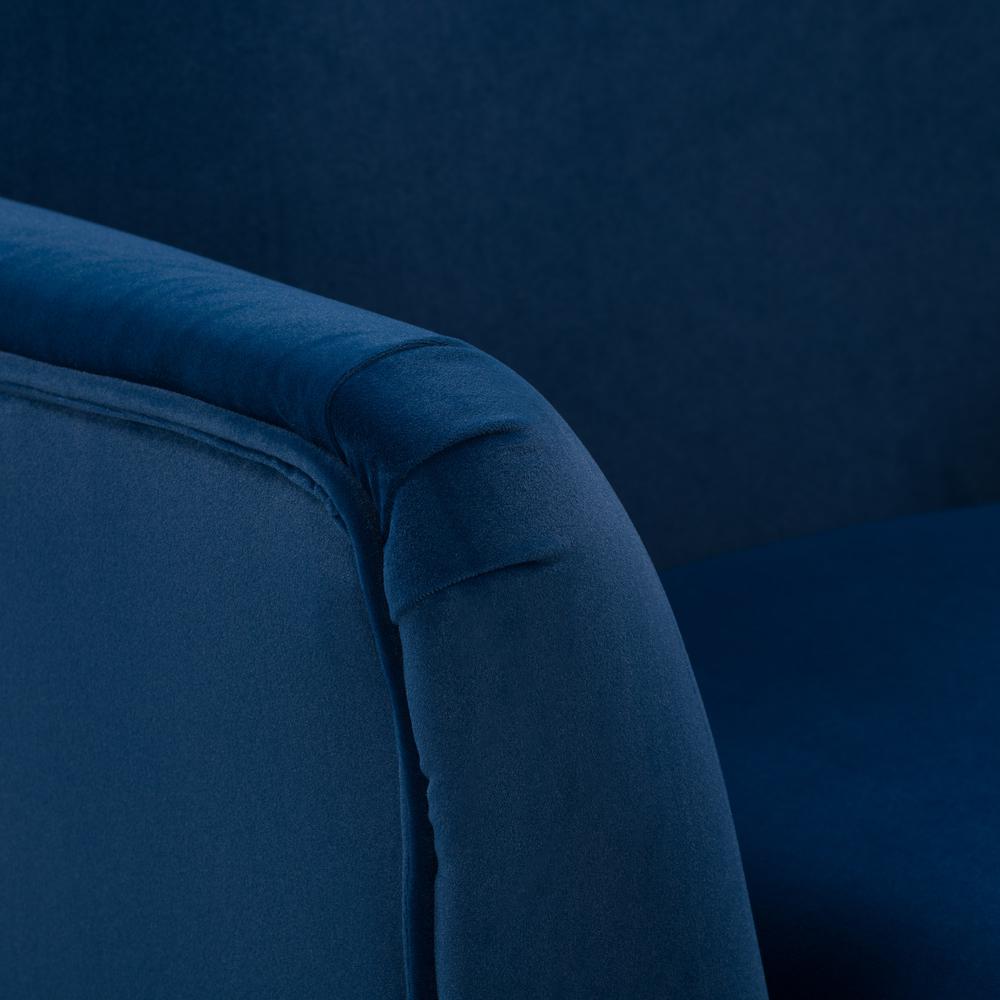 CorLiving Elwood Wingback Accent Chair in Blue Blue. Picture 8