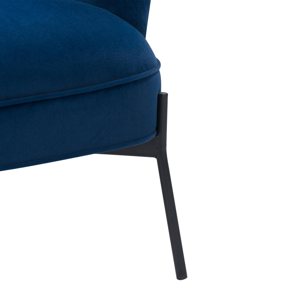 CorLiving Elwood Wingback Accent Chair in Blue Blue. Picture 9