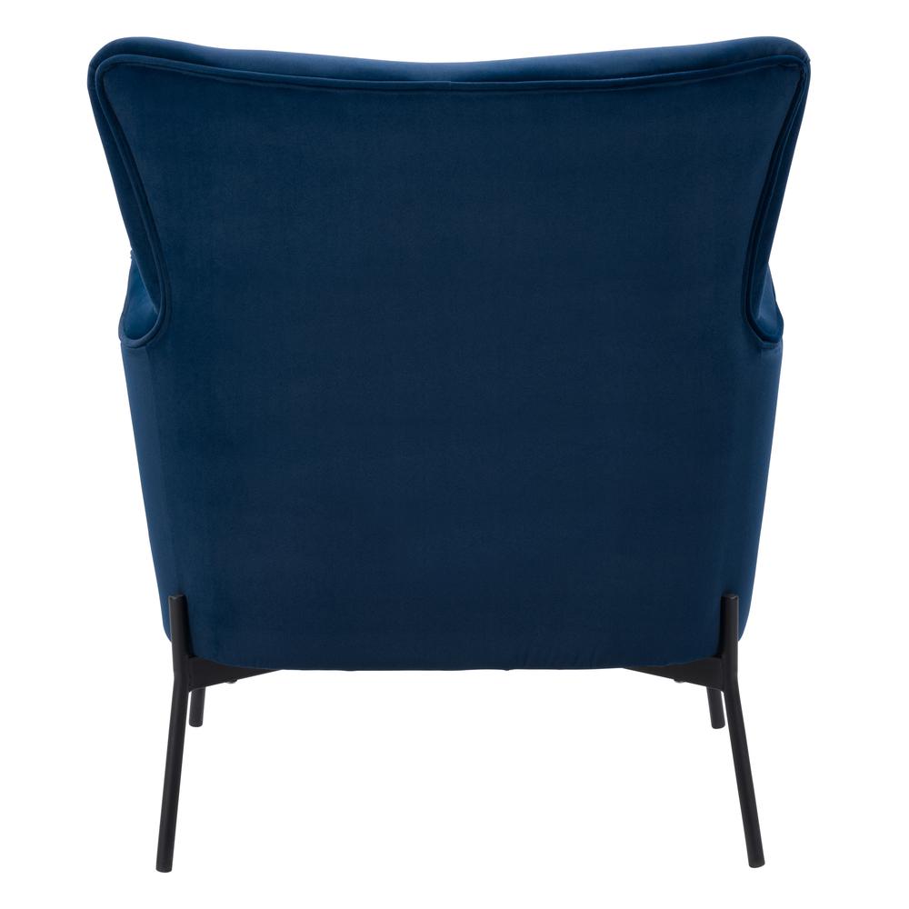 CorLiving Elwood Wingback Accent Chair in Blue Blue. Picture 6