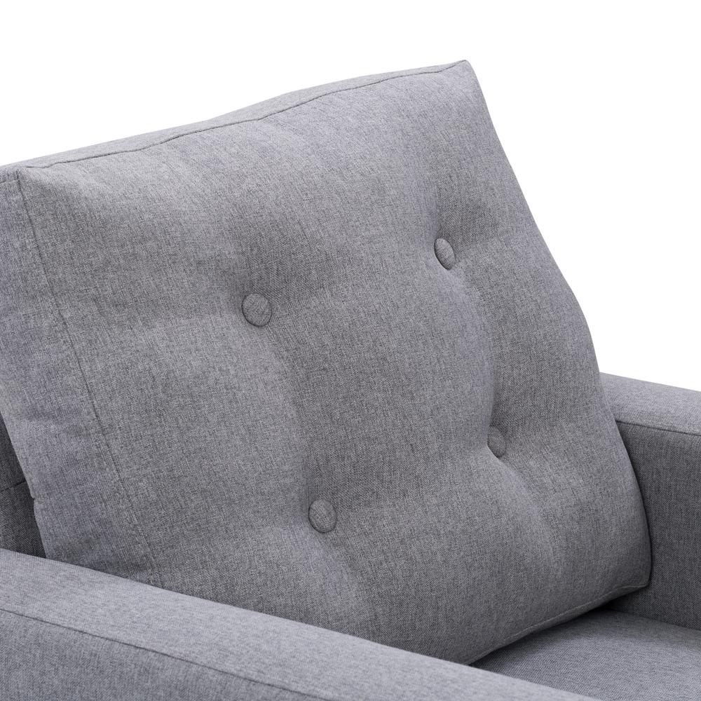 CorLiving Elwood Tufted Accent Chair in Grey Grey. Picture 10