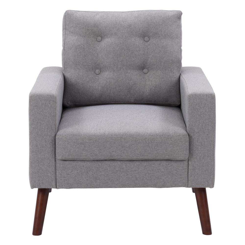 CorLiving Elwood Tufted Accent Chair in Grey Grey. Picture 1