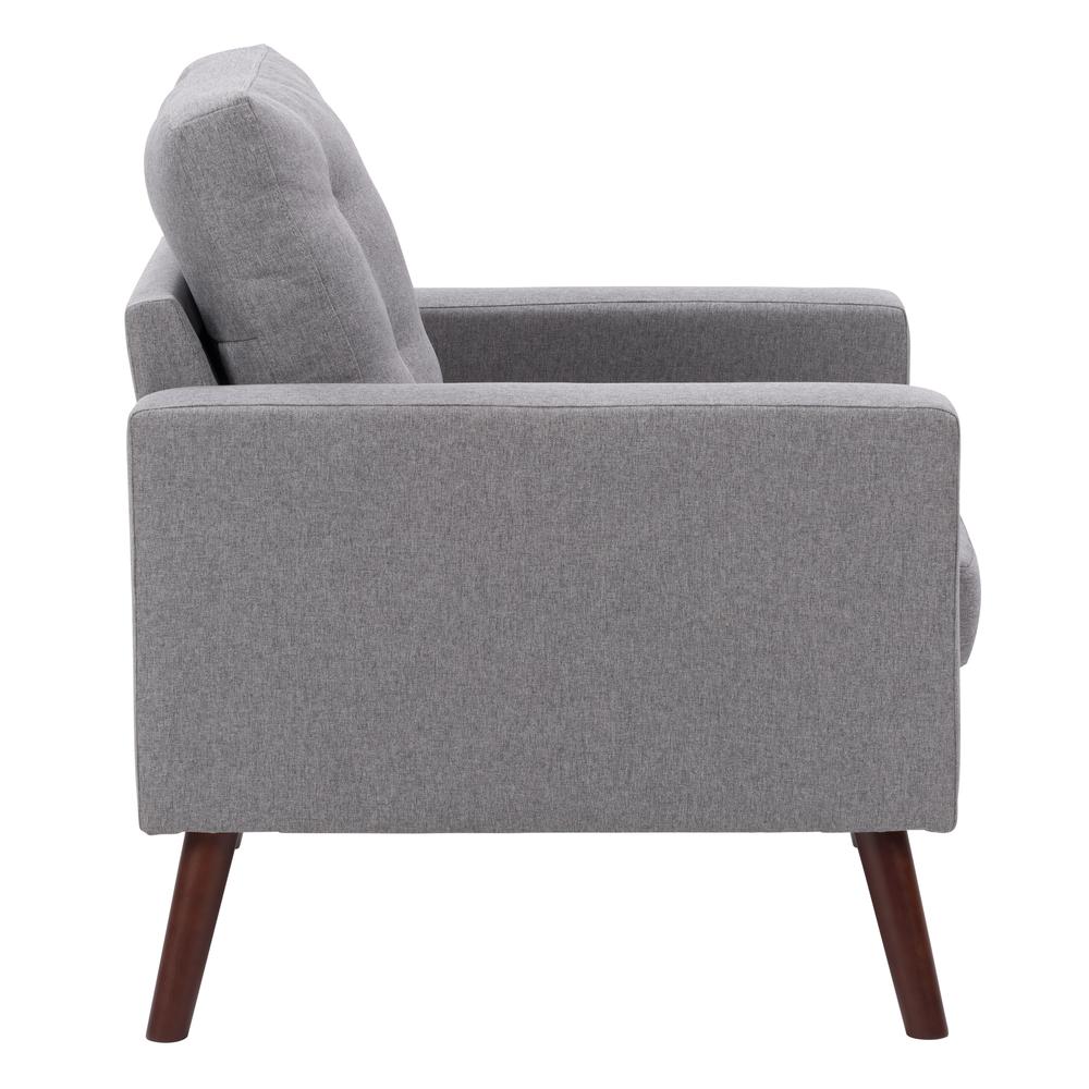 CorLiving Elwood Tufted Accent Chair in Grey Grey. Picture 3