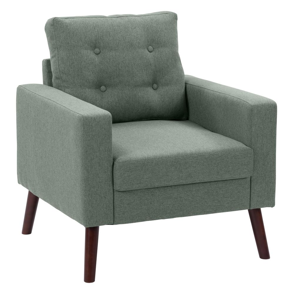 CorLiving Elwood Tufted Accent Chair in Light Green Green. Picture 2