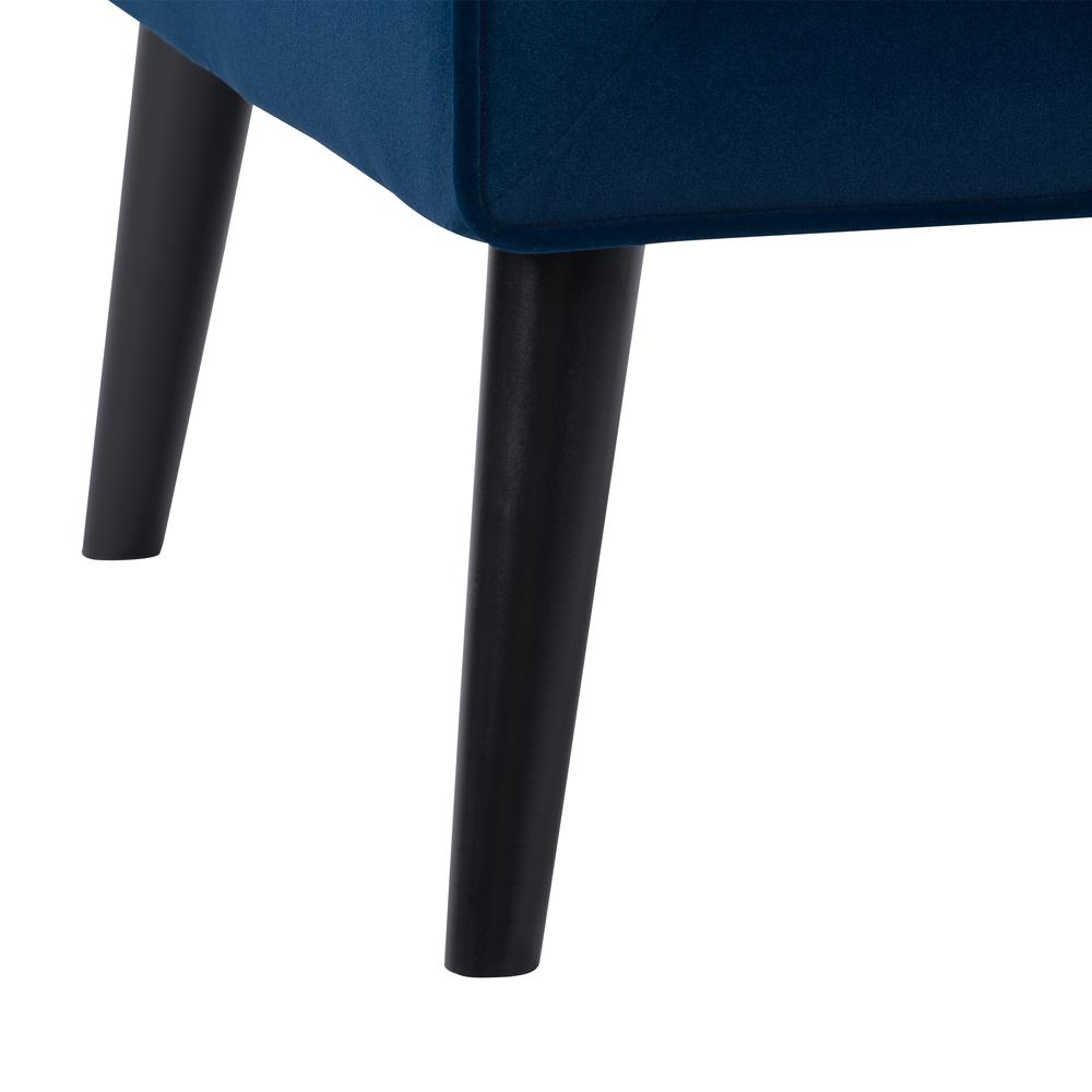 CorLiving Elwood Modern Accent Chair in Blue Dark Blue. Picture 9