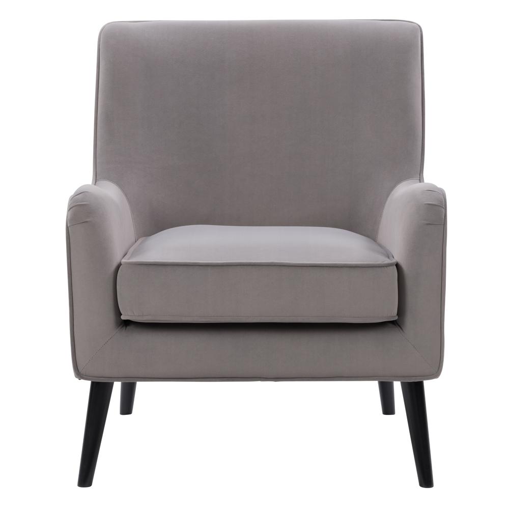 CorLiving Elwood Modern Accent Chair in Grey Grey. Picture 1