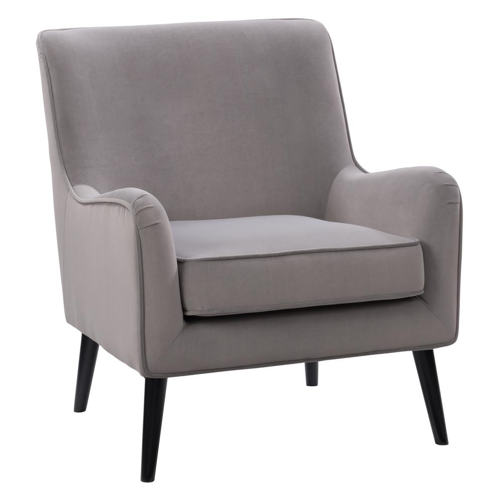 CorLiving Elwood Modern Accent Chair in Grey Grey. Picture 3