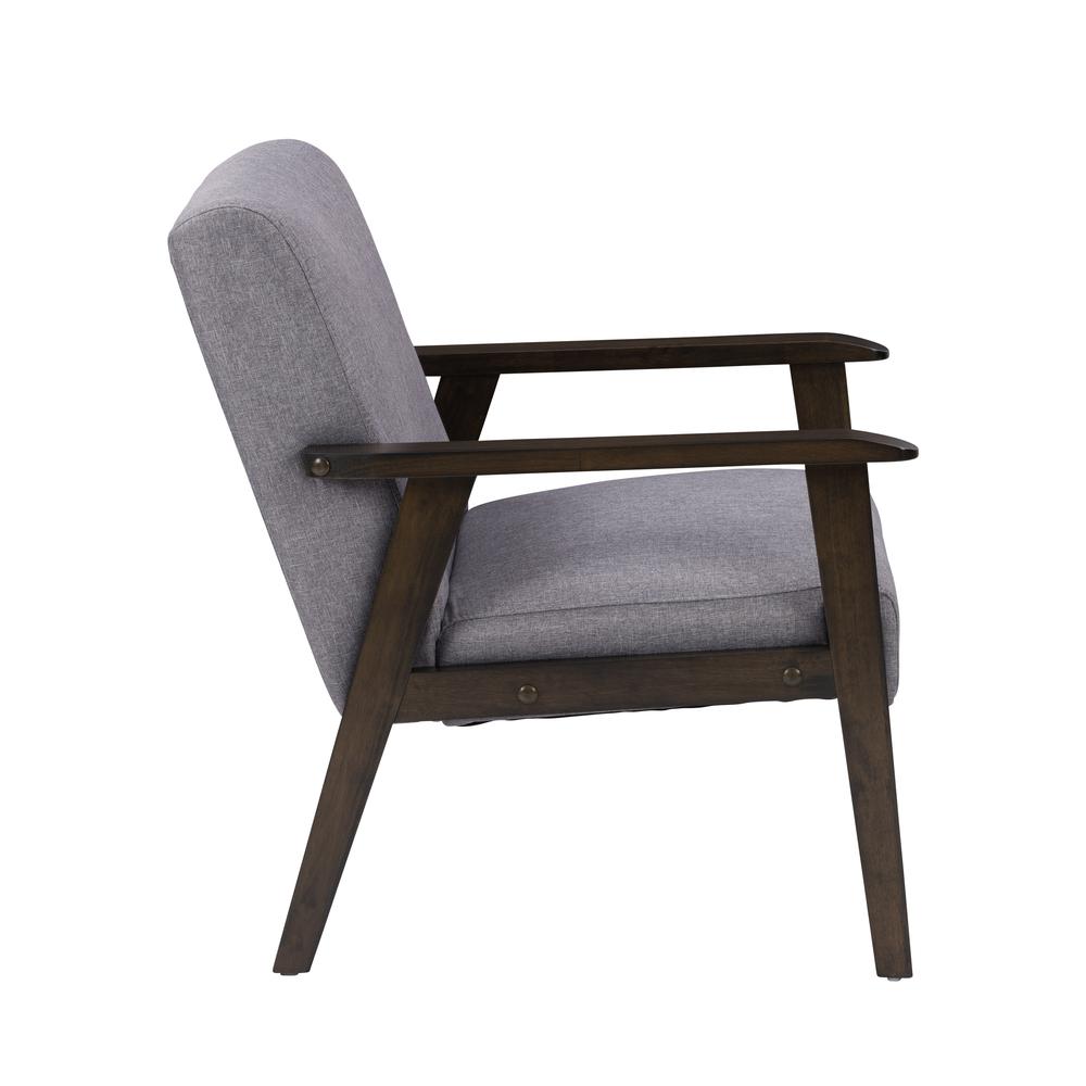CorLiving Greyson Wood Armchair Light Grey. Picture 3