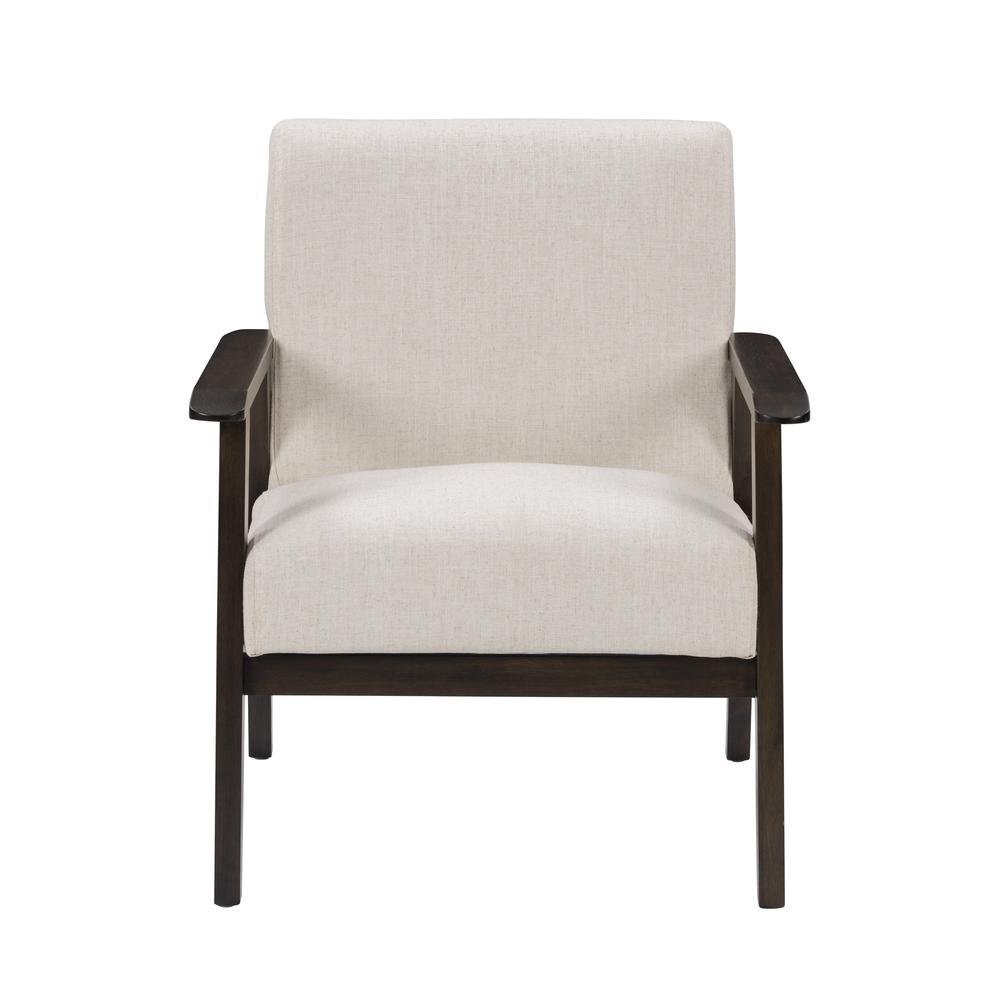 CorLiving Greyson Wood Armchair Beige. Picture 1