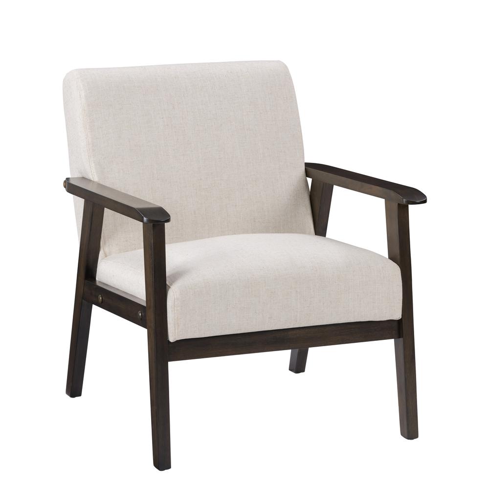 CorLiving Greyson Wood Armchair Beige. Picture 2