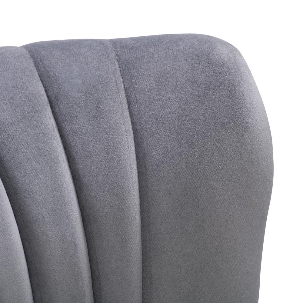 CorLiving Lynwood Grey Velvet Accent Chair. Picture 10