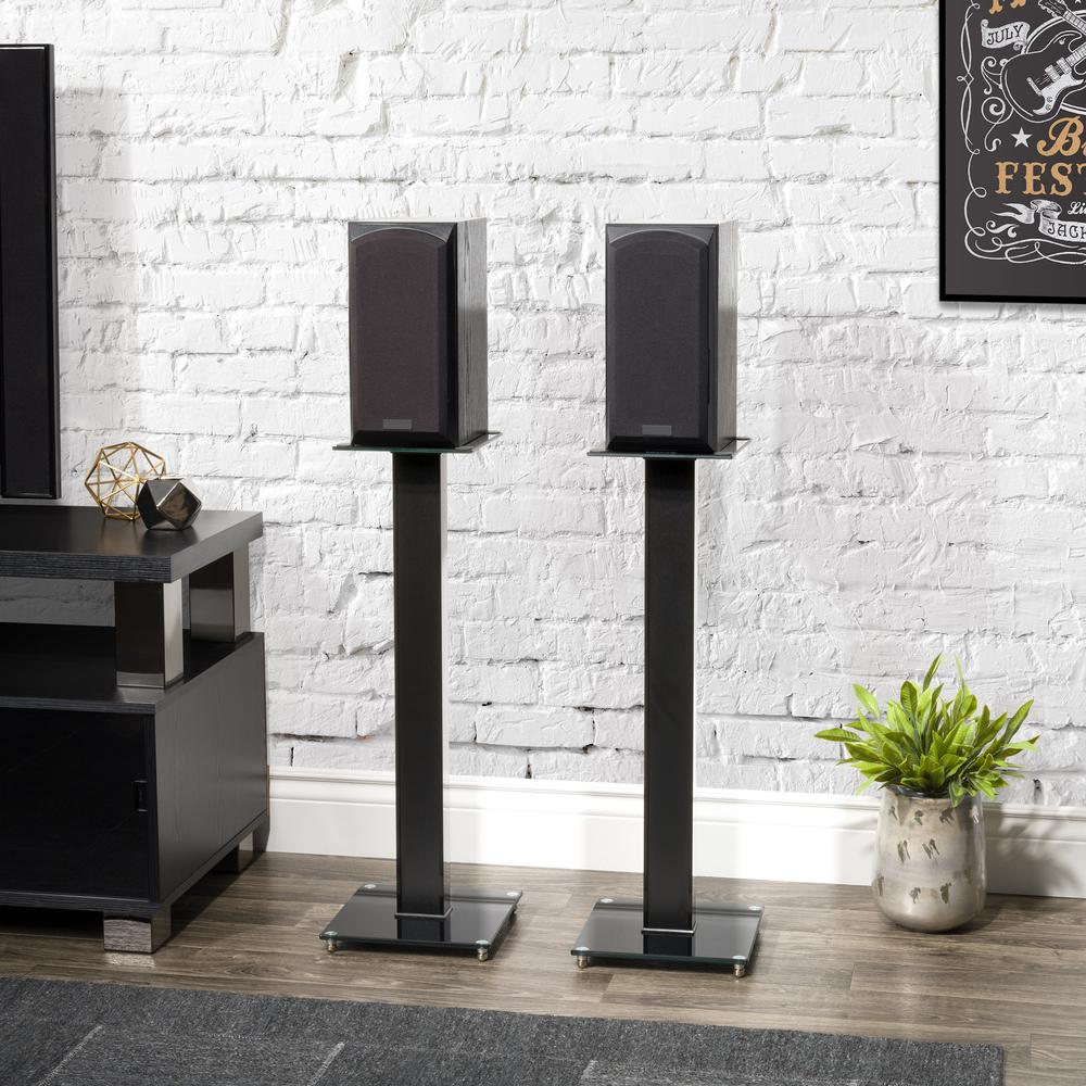 MPM-290-S 29" Gloss Black Fixed Height Speaker Stand, Set of 2. Picture 4
