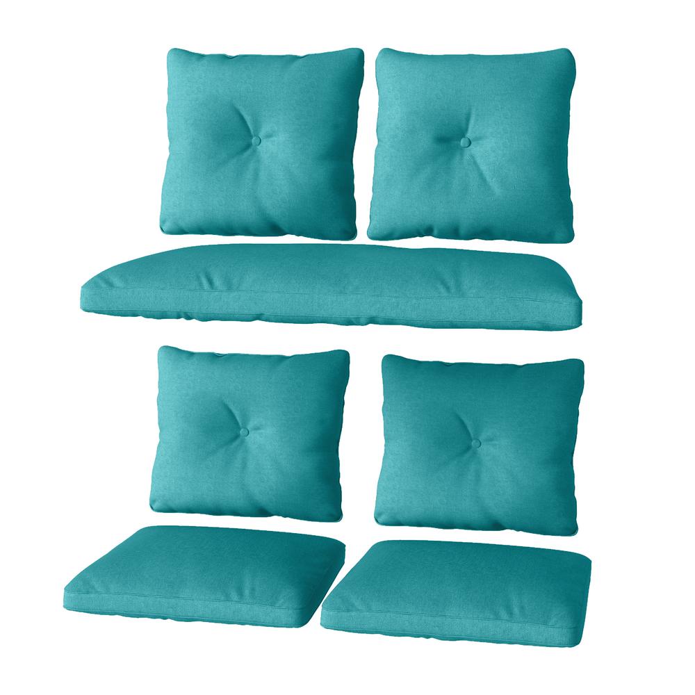 CorLiving 7pc Replacement Turquoise Cushion Set. Picture 3