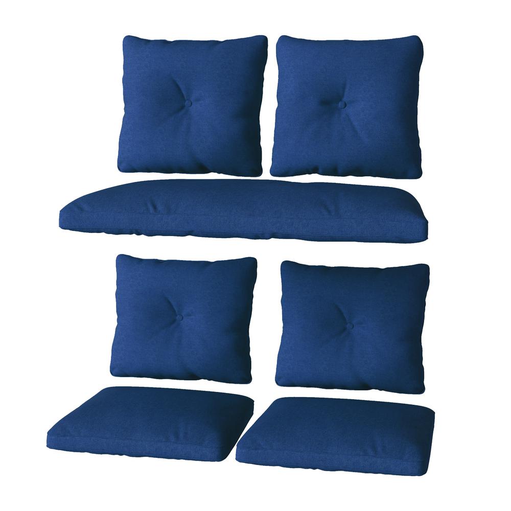 CorLiving 7pc Replacement Navy Cushion Set. Picture 3