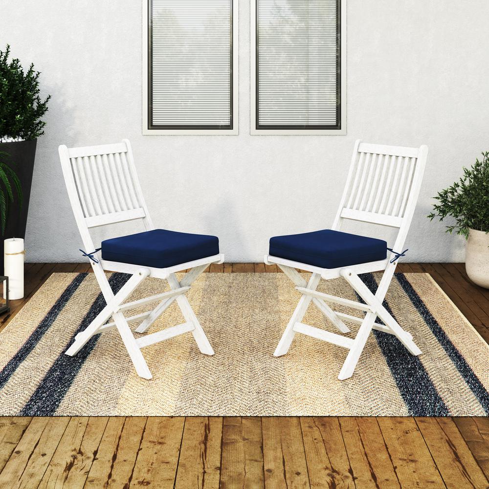 CorLiving Miramar Whitewashed Hardwood Outdoor Folding Chairs, 2pc. Picture 2