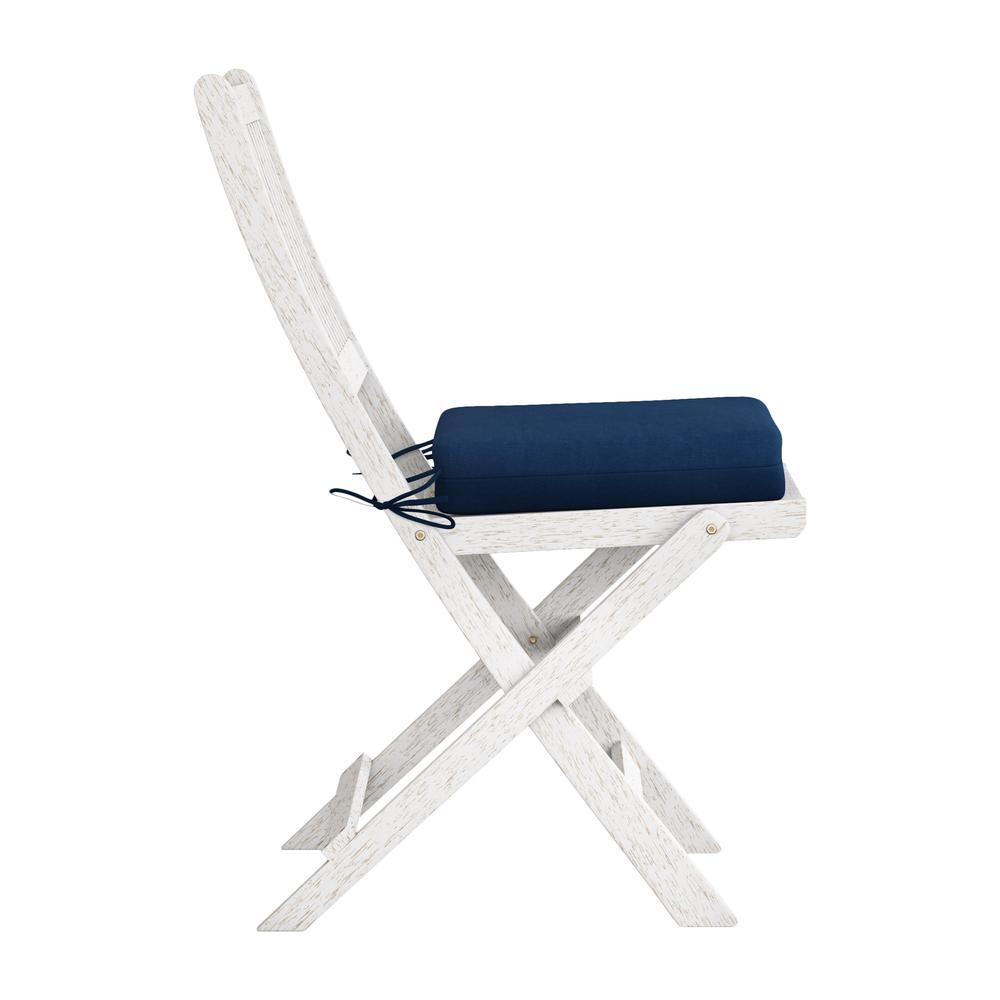 CorLiving Miramar Whitewashed Hardwood Outdoor Folding Chairs, 2pc. Picture 4